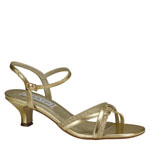 Touch Ups Womens Melanie Gold Glitter Sandals Prom and Evening Shoes
