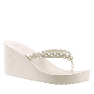 Touch Ups Womens Shelly Diamond White Synthetic Sandals Wedding Shoes