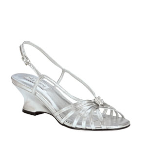 Touch Ups Womens Anastasia Silver Synthetic Sandals Prom and Evening Shoes