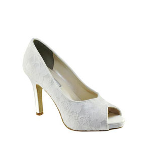 Touch Ups Womens Catalina White Satin Pumps Wedding Shoes