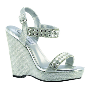 Touch Ups Womens Brynn Silver Synthetic Sandals Prom and Evening Shoes