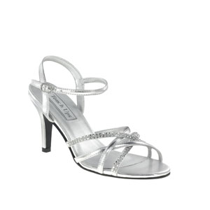 Touch Ups Womens Jamie Silver Synthetic Sandals Prom and Evening Shoes