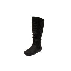 Wild Diva Womens KALISA-04 Black V Suede Boots Casual Shoes